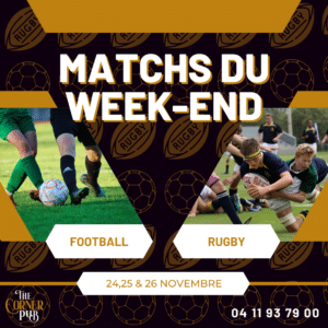 Matchs du week-end - 24, 25 & 26 novembre 2023